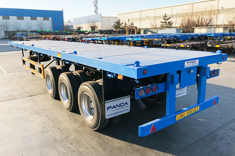 flatbed chassis truck trailer