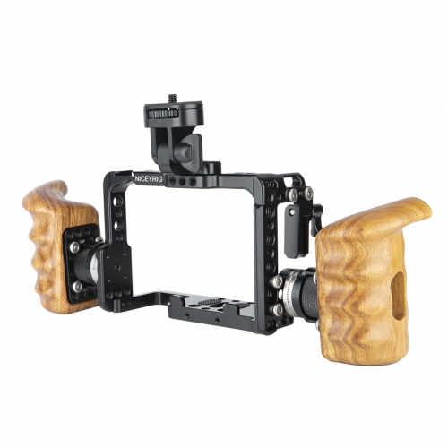 Niceyrig Sony A7RIV /A1 ILCE-1/A7RIII/A7MIII/A7RII/A7SIII/A7SII/A7III/A7II/A7M4/A7IV/A7M4/A7IV Camera Cage Kit with Monitor Mount ARRI Standard Rosett