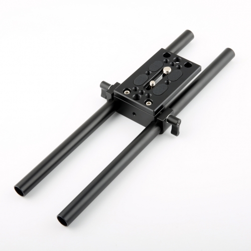Niceyrig Camera Base Plate with Dual 15mm Rod (30cm)