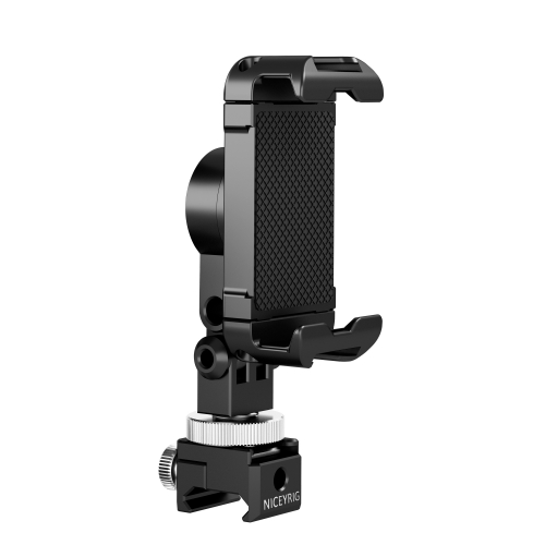 Niceyrig Aluminum Alloy Smartphone Holder Bracket Nato Clamp Mount for Iphone 14 13 12 11 Pro Max Galaxy S22 HUAWEI Vlogging