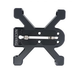 Niceyrig Arca - Type Quadruped Baseplate Support For DSLR Camera Horizontally Placing Compatible with Arca Type Tripods