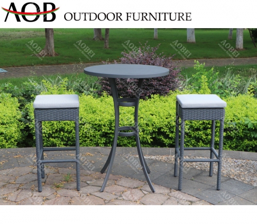 AOB aobei outdoor garden patio rattan wicker bar chair and table set