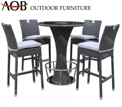 aob aobei outdoor garden patio rattan wicker bar chair table set