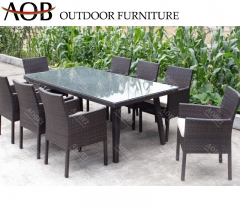 AOB aobei outdoor garden home restaurant 8 seater rattan dining furniture