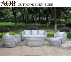 AOB aobei outdoor garden hotel home rattan wicker sectional sofa lounge