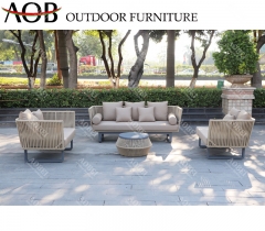 aobei aob outdoor garden patio hotel villa rope woven sofa lounge furniture set