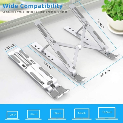 Factory Price for Foldable Portable Multi-Angle 6 level Adjustable Laptop Stand Aluminum Non-slip Holder