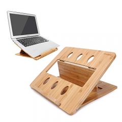 Bamboo Foldable Laptop Adjustable Laptop Stand for Desk with Multiple Angles