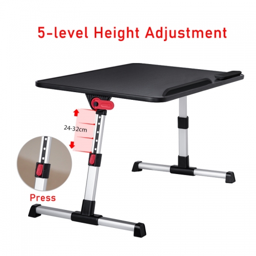 Adjustable Laptop Stand Bed Tray Table Portable Lap Desks with Foldable Legs for Notebook