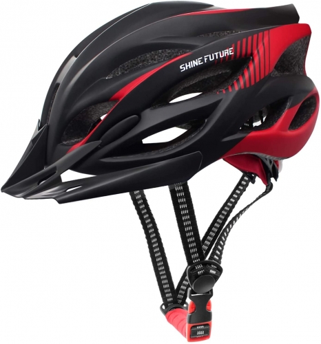 shine future Fahrradhelm für Erwachsene, verstellbare leichte Fahrradhelme für Männer und Frauen, Rennrad- und Mountainbike-Helm mit abnehmbarem Visie