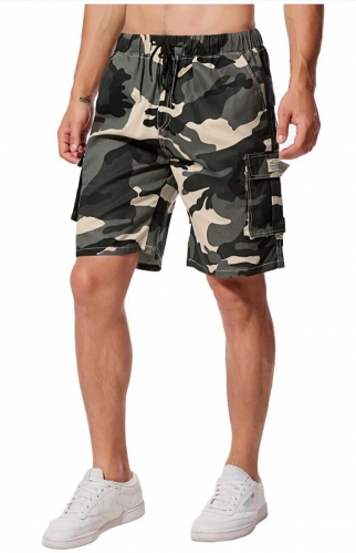 Herren Shorts, Herren Cotton Cargo Shorts Kurze Hose Bermuda Sweatpant Camouflage Sommer Shorts