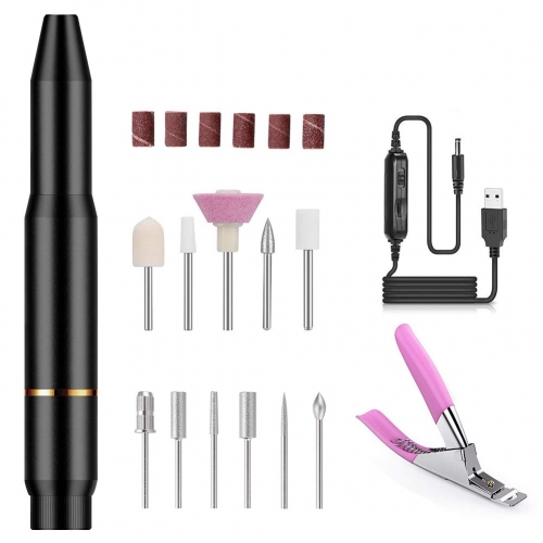 Electric Nail Drill Kit,Professional Nail Drill Kit For Acrylic,Gel Nails, Manicure Pedicure Polishing Shape Tools with 11Pcs Nail Drill Bits