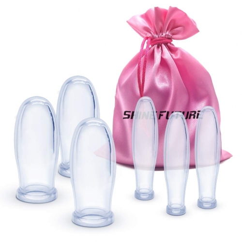 Facial Cupping Set,Face Eye Cupping Massage Kit 6pcs Silicone Anti Cellulite Cup for Instantly Ageless Skin, Works for Fine Lines & Wrinkles