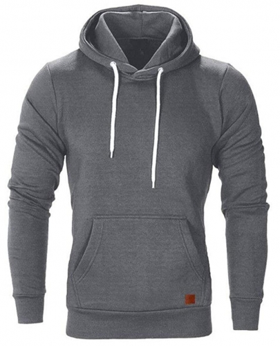 Men's sweatshirt hoodie pullover hoodie high hood kangaroo pocket ribbed sleeves and cuffs sweat jacket casual streetwear basic style