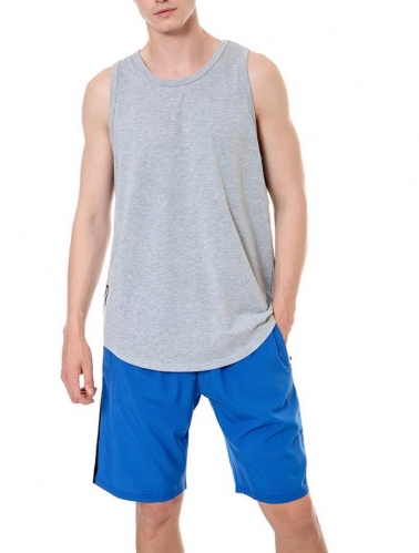 Unterhemd Herren Tank Top Open Edge Loose Sport Tank Top Herren Weste Top für Sport Outdoor Stil