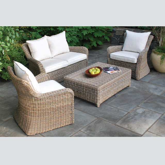 3-Piece Rattan Patio Furniture Sofa Set Conversation Set, Sectional Lounge  Chaise Cushioned - Overstock - 22223290