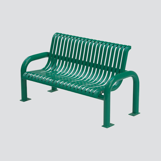 steel park modern outdoor bench