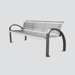 park steel outdoor patio bench