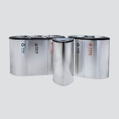 street large steel garbage bins