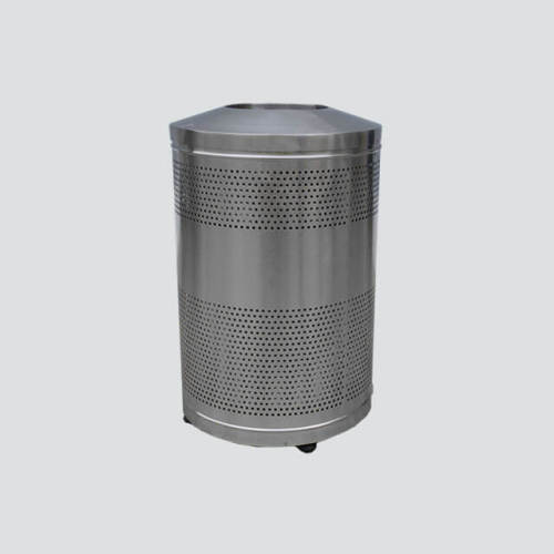 Round stand stainless steel waste bin