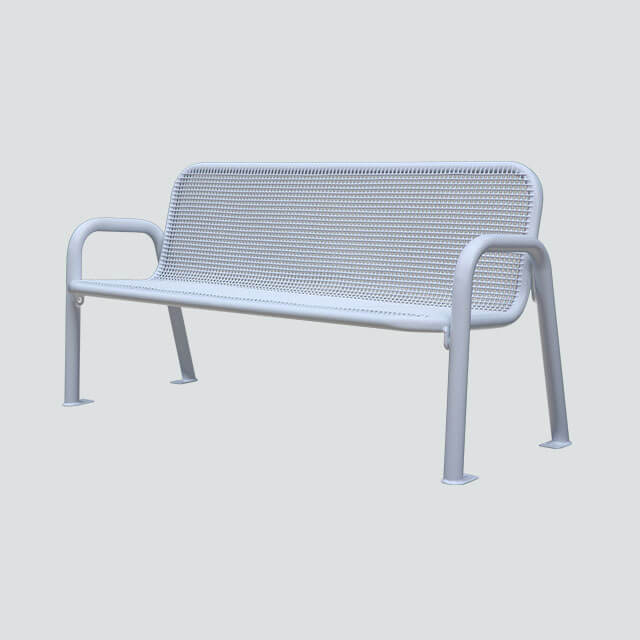 outdoor thermoplastic metal leisure bench