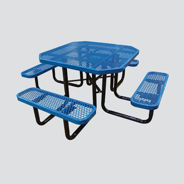 Expanded Metal 46" Octagonal Picnic Table