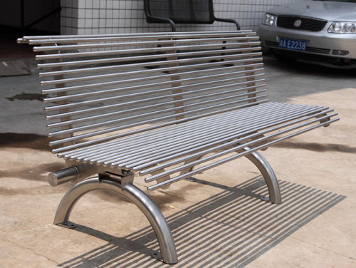 outdoor stainless steel garden bench