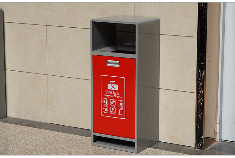 Large Steel Waste And Recycling Bin