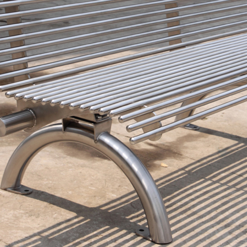 outdoor stainless steel garden bench