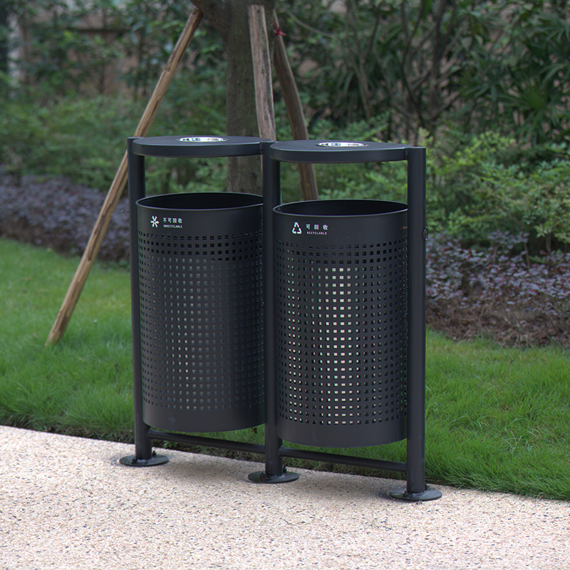 wholesale black outdoor Trash Can