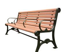 outdoor garden wood plastic composite bench seat