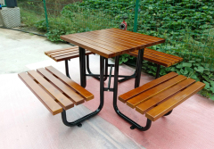 outdoor wood picnic table set