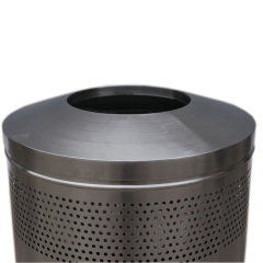 Round stand stainless steel waste bin