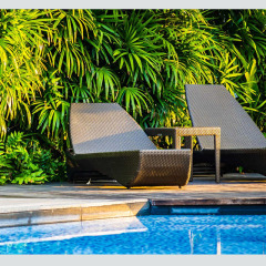 Aluminum Sun Lounge Chair Sun Bed loungers Beach Sunbed