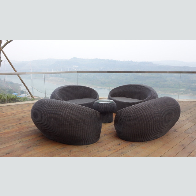 Wholesale outdoor patio furniture rattan sofa wicker set balcony backyard furniture