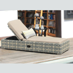 patio aluminum pe rattan sunbed for outdoor