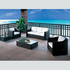 Outdoor Patio Sofa Couch Furniture PE Rattan Wicker Sofa Set