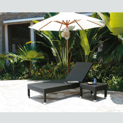 Outdoor Leisure Swinging Pool Recline Chair Rattan Sun Lounger