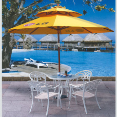 High quality outdoor garden beach patio umbrella sun umbrella cover table and chair garden grass flower protection windproof