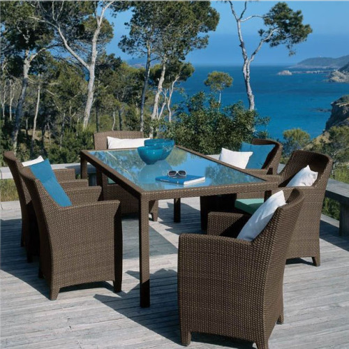 rattan outdoor customized picnic table hot selling