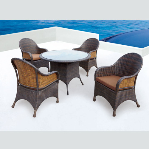 rattan material customized table and chair