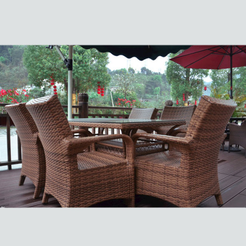 customized outdoor rattan furniture table and chair