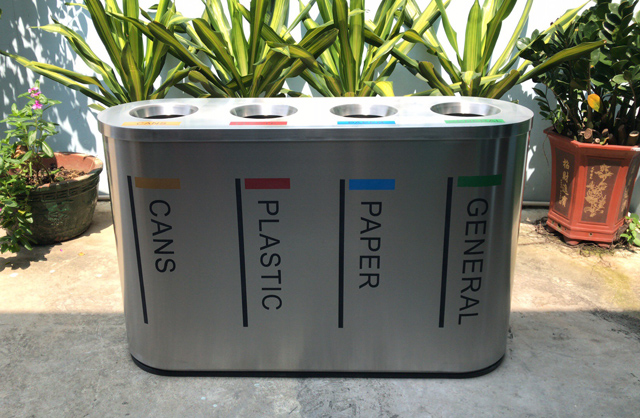 Outdoor Stainless Steel Trash Can