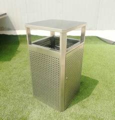 Outdoor Metal Rectangular Waste Bin