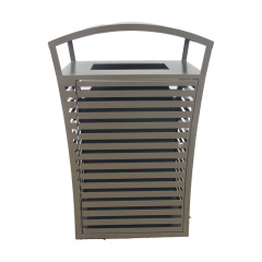 Outdoor pakrk metal trash bin