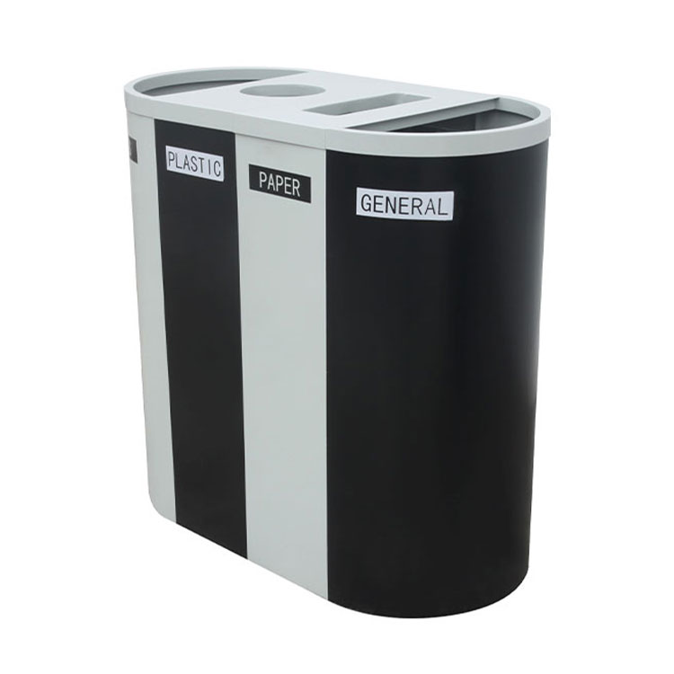New sorting steel bins metal trash bin