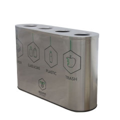 Airport luxury commercial metal dustbin