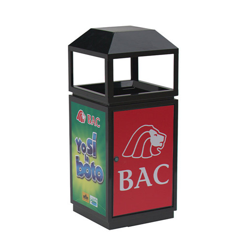 Custom Garden Metal advertising Dustbin