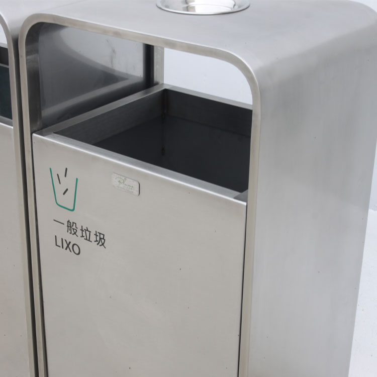 Outdoor 4 compartment dustbin garbage bin