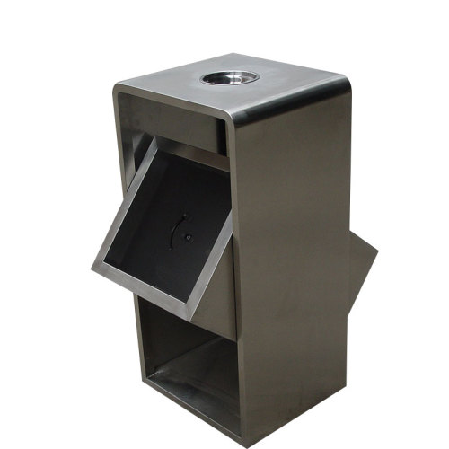 Outdoor big stainless steel dustbin